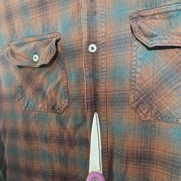 Mens Pendleton Plaid Flannel Burnside Shirt Size Large - Picture 2 of 5